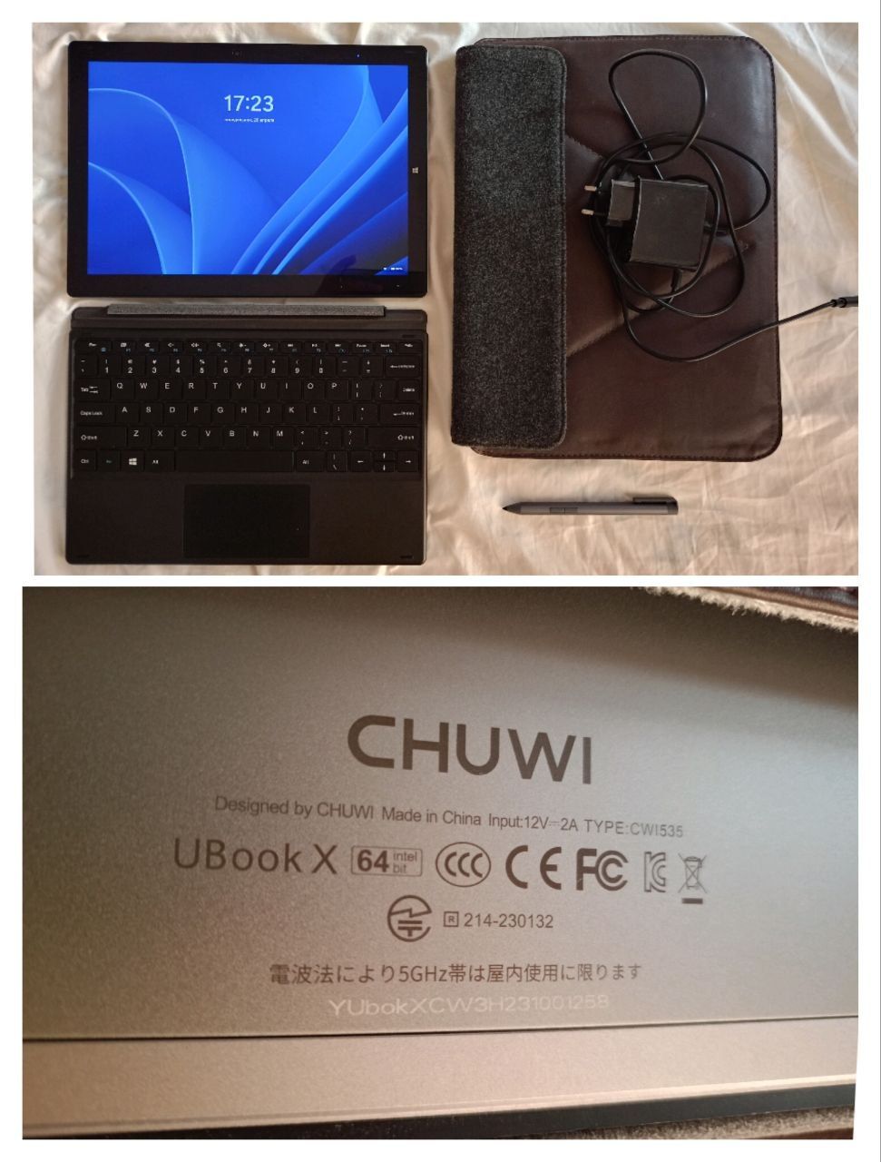 Продам CHUWI UBook X - планшет-ноутбук / 2-в-1 с клавиатурой (оригинальная, магнитная, английская раскладка) и стилусом